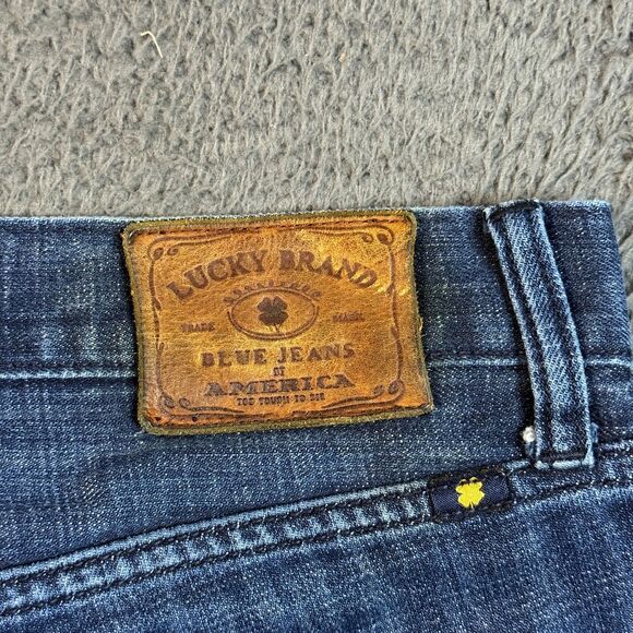 Lucky Brand Jeans Mens 36x30 Blue 121 Heritage Slim Fit Stretch Dark Wash Denim - Picture 10 of 16